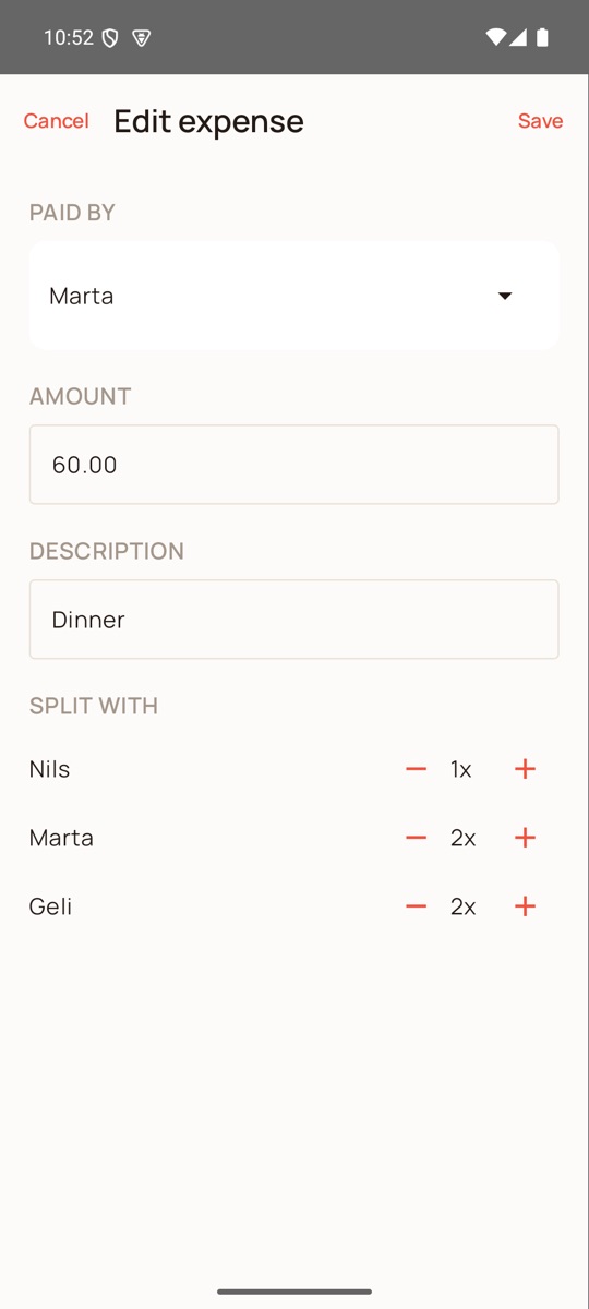 Edit or add an expense by hand